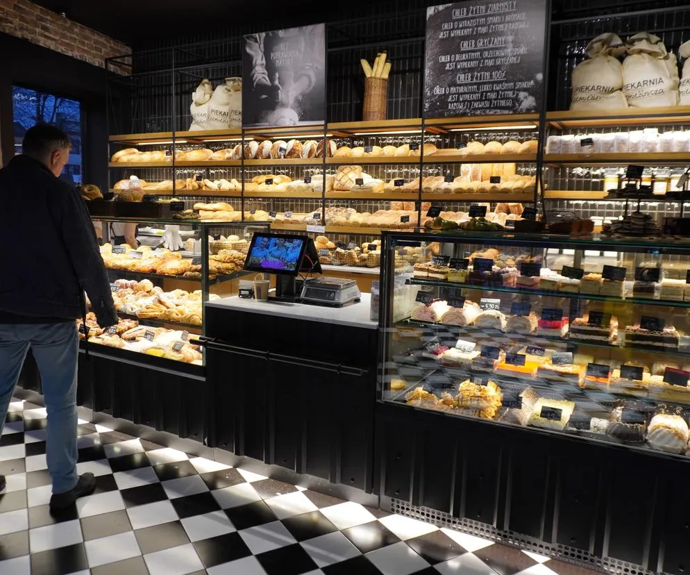 Nowoczesny sklep osiedlowy, rzemieślnicza piekarnia, kawiarnia osiedlowa