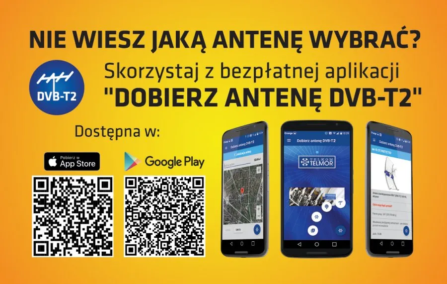 Aplikacje do ustawiania anteny DVB-T2