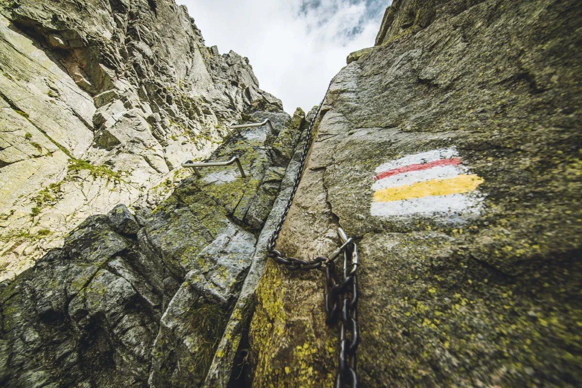 Kozi Wierch Kozia Przełęcz łańcuchy