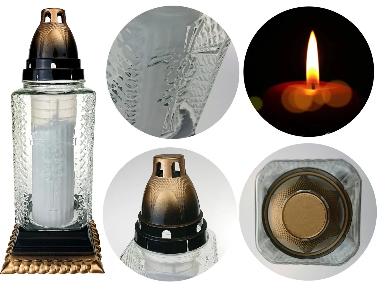 czysty znicz okopcony