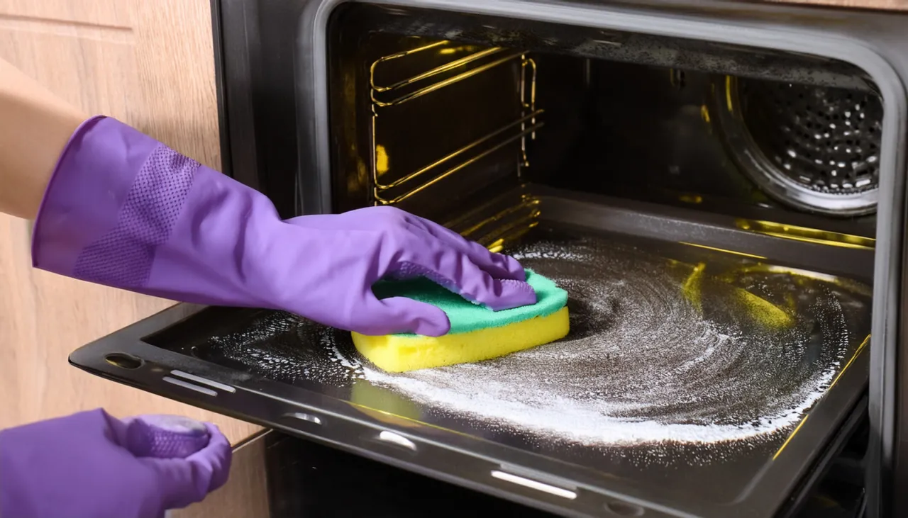 Piekarnik czyszczony pastą z sody