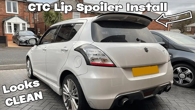 montaż spoilera suzuki swift klejenie wiercenie