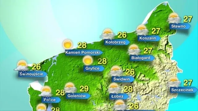 Mapa pogody Mielno prognoza