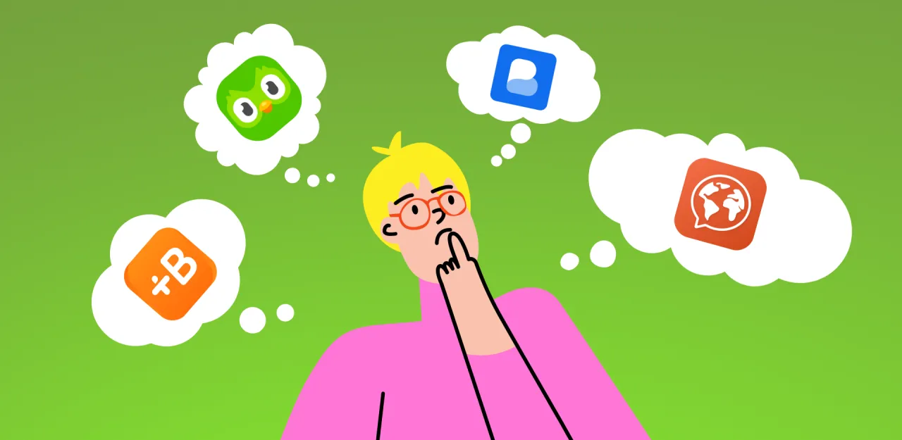 Aplikacje do nauki język&oacute;w ikony