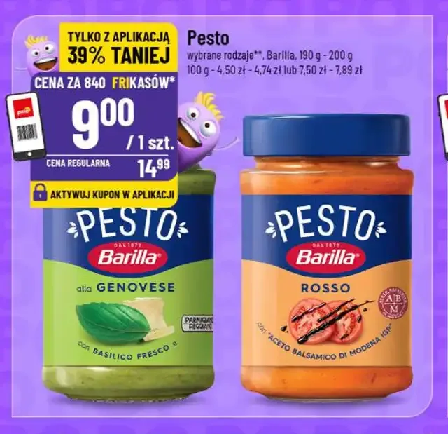 P&oacute;łka sklepowa Pesto Barilla w supermarkecie