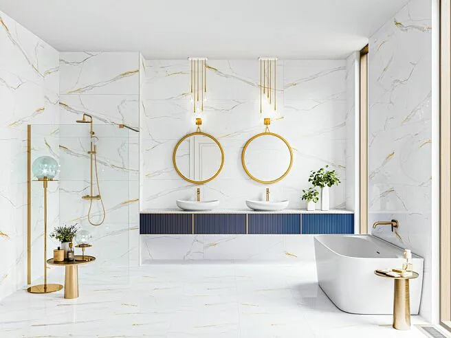 nowoczesne płytki ścienne gres imitacja marmuru