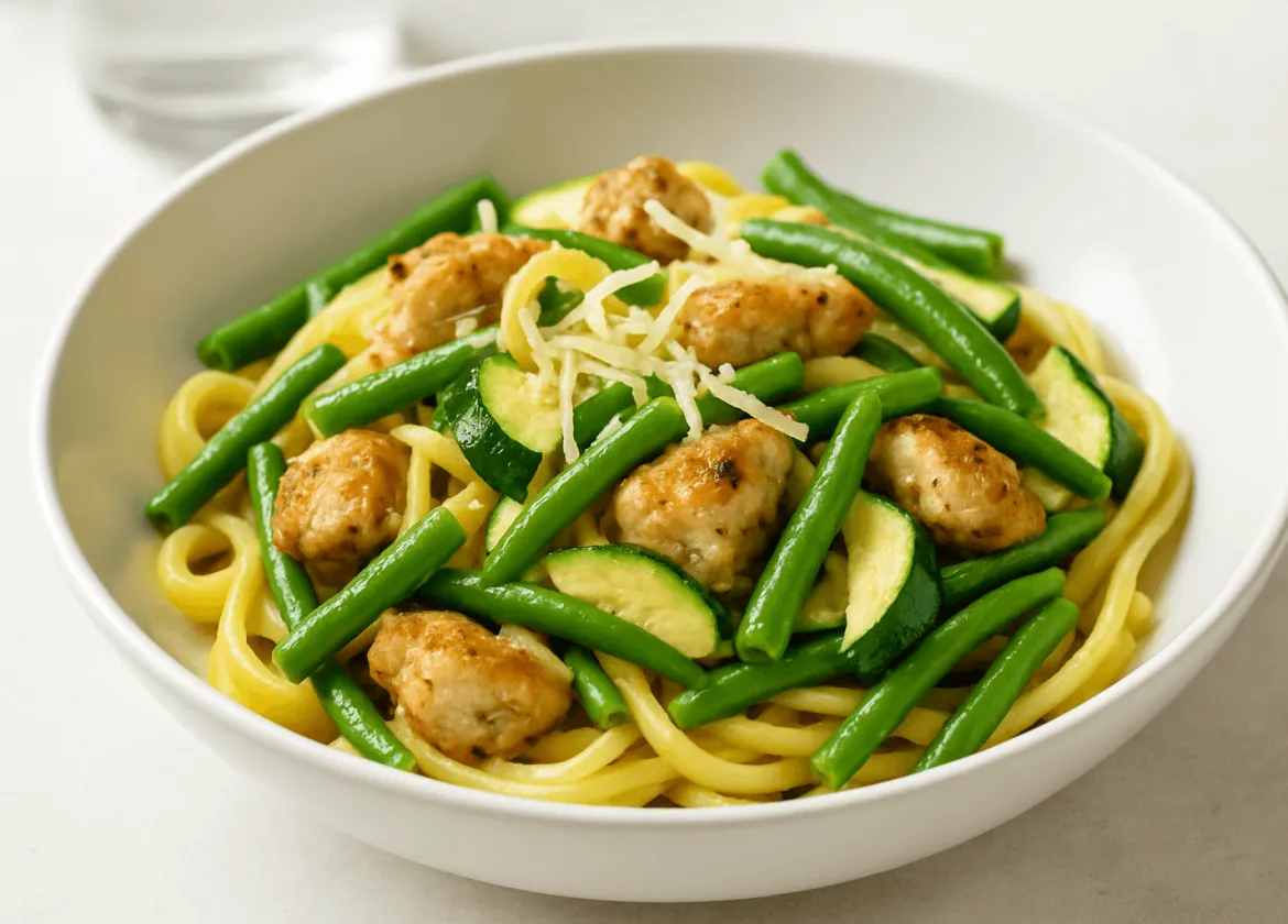 Szybki obiad w 20 minut makaron, kurczak, warzywa