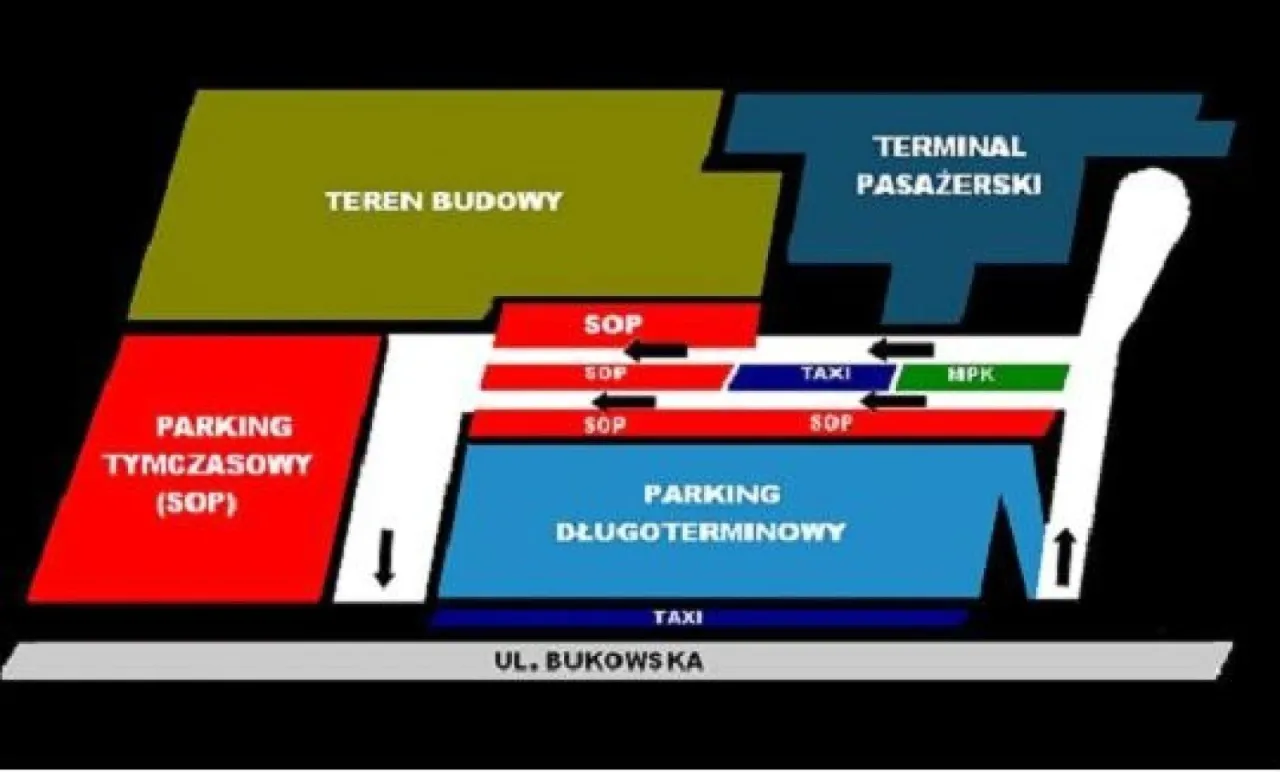 Mapa Dworzec Gł&oacute;wny Poznań Lotnisko Ławica