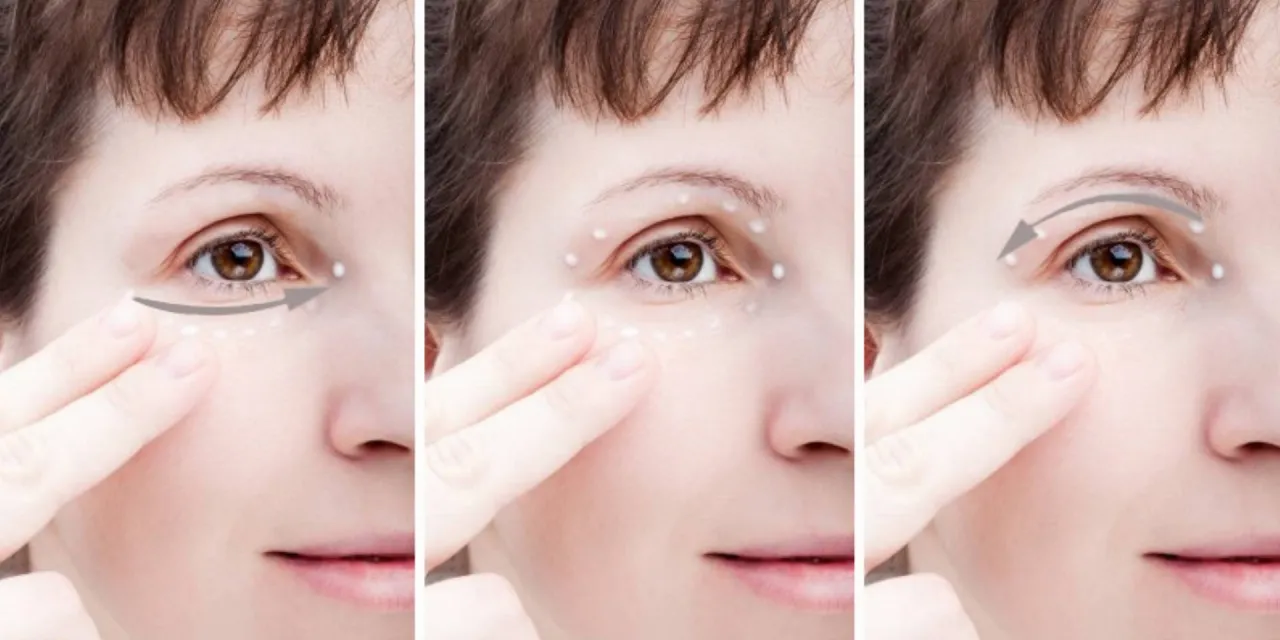 aplikacja kremu pod oczy