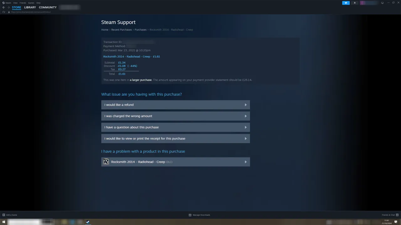 Steam szczegóły konta historia zakupów