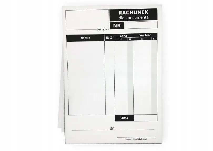 podatki konsumenckie rachunek sklep