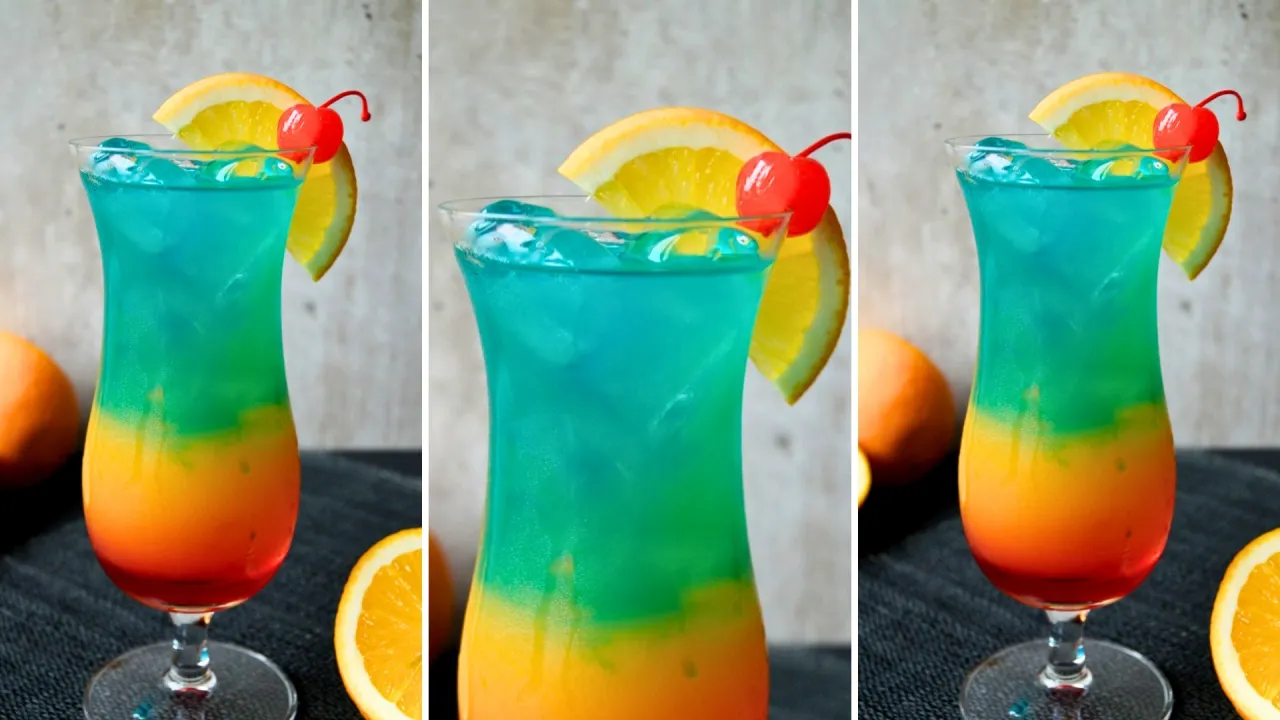 Kolorowe drinki alkoholowe z cytryną