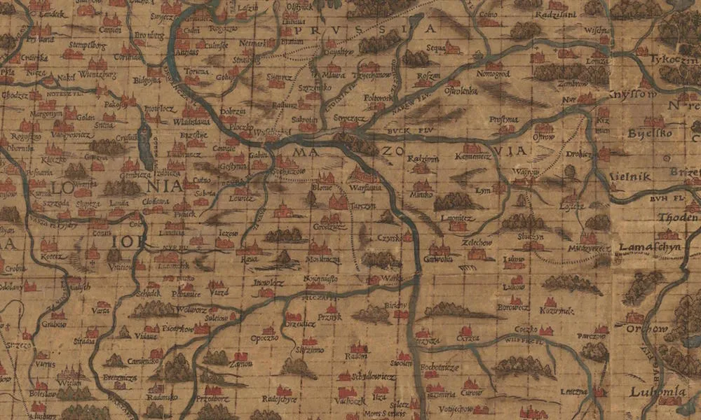 stara mapa Polski średniowiecze