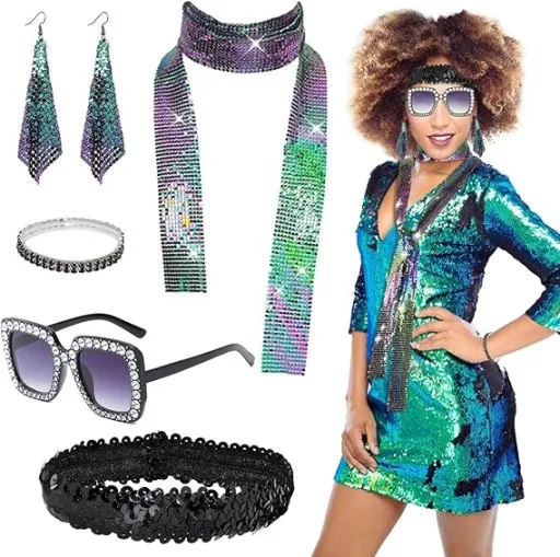 akcesoria lata 70 stylizacja imprezowa