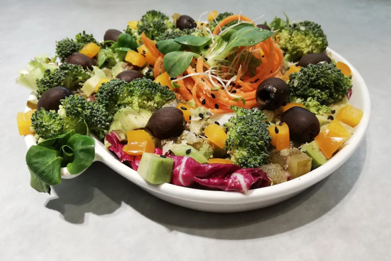 Talerz pełen zbilansowanych wegańskich posiłk&oacute;w