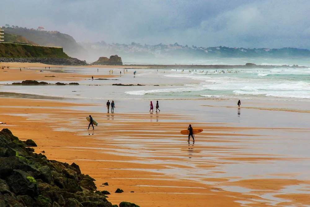 Surfen Biarritz Strand