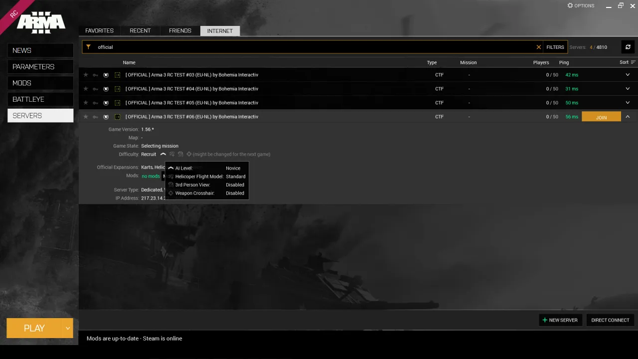 Arma 3 server benefits