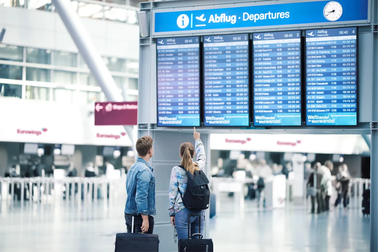 Eurowings Gep&auml;ck online buchen vs Flughafen