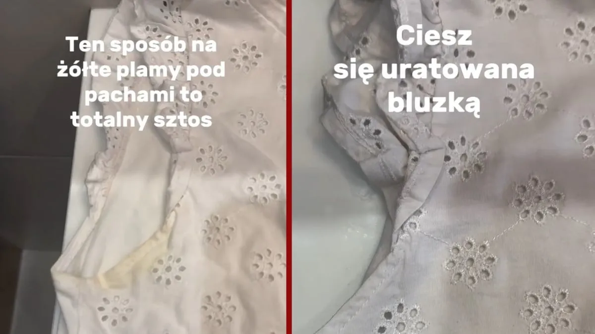 domowe sposoby na żółte plamy na białych ubraniach