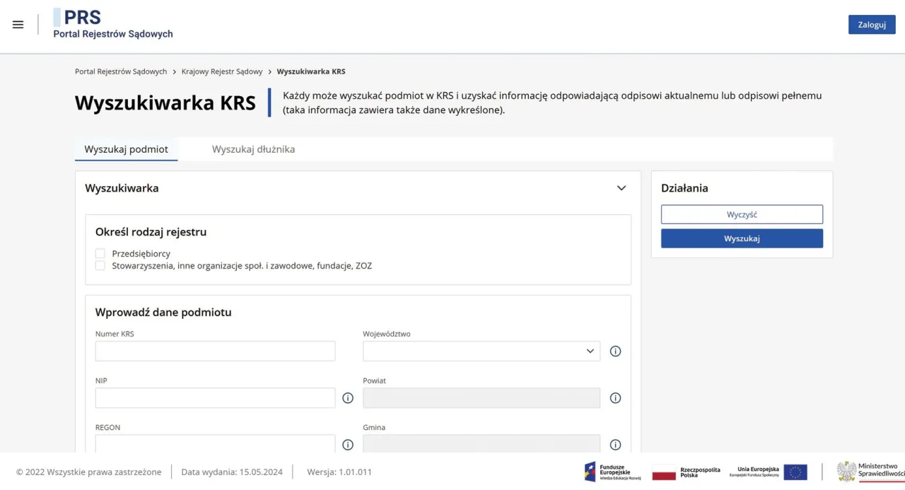 Wyszukiwarka KRS pozwala sprawdzić, co to jest nr KRS i uzyskać dane podmiotu. Wpisz numer KRS, NIP, REGON lub dane adresowe.