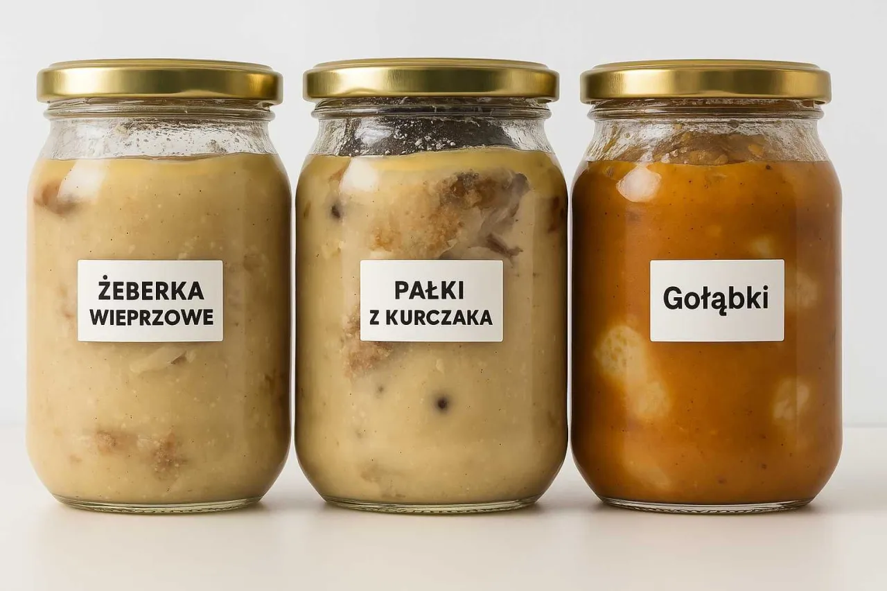 różnorodność słoików z domowymi obiadami