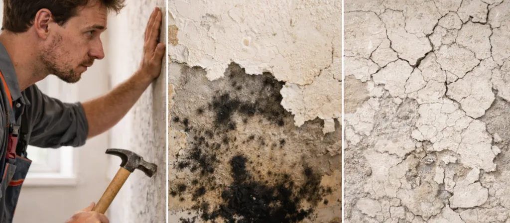 test opukiwania tynku