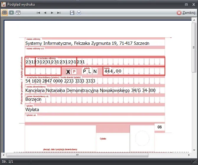 kancelaria notarialna płatność przelewem