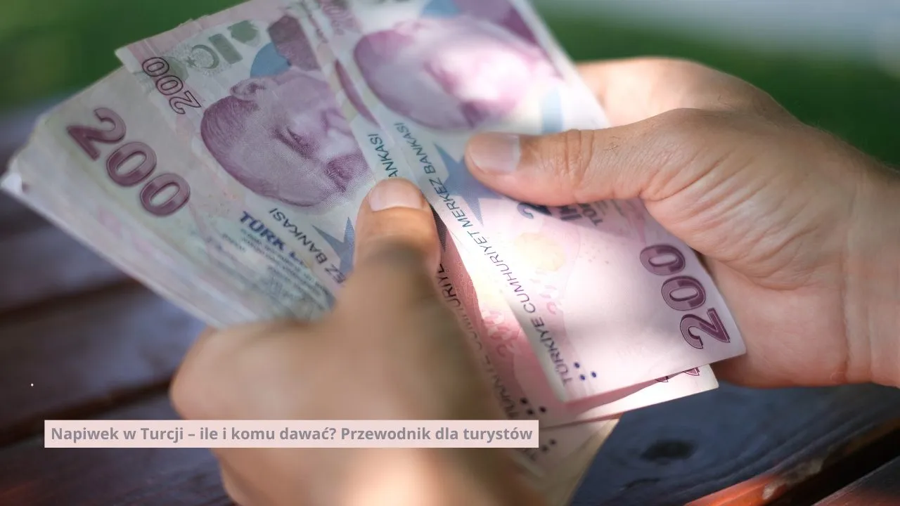 kultura napiwk&oacute;w w Turcji, tureckie liry, ręka dająca napiwek