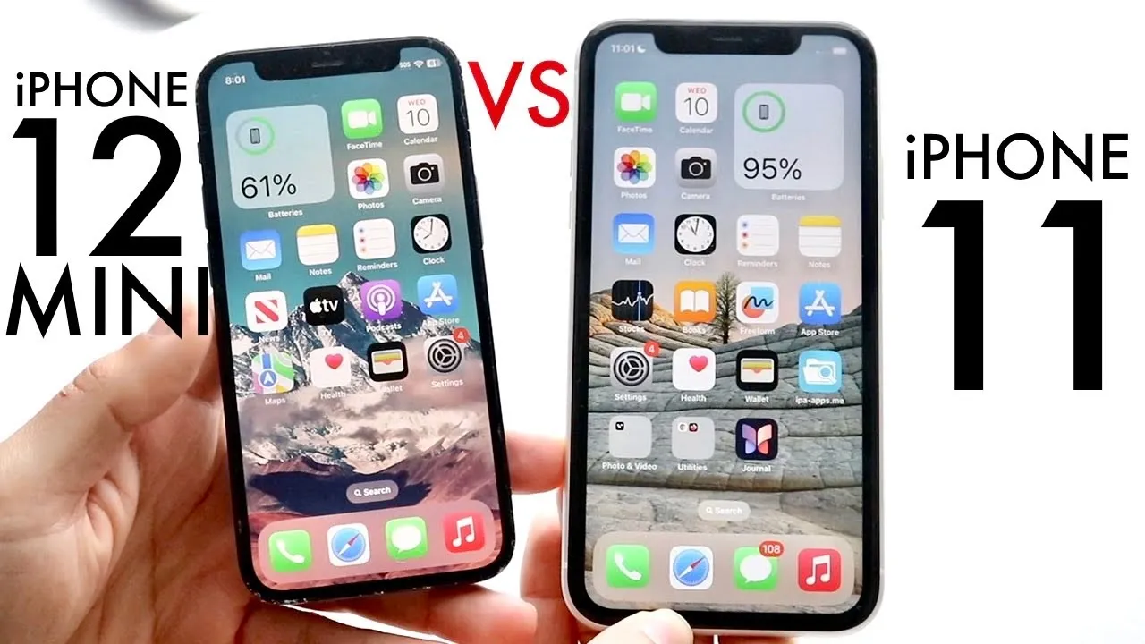 iPhone 11 vs iPhone 12 mini por&oacute;wnanie designu i rozmiaru