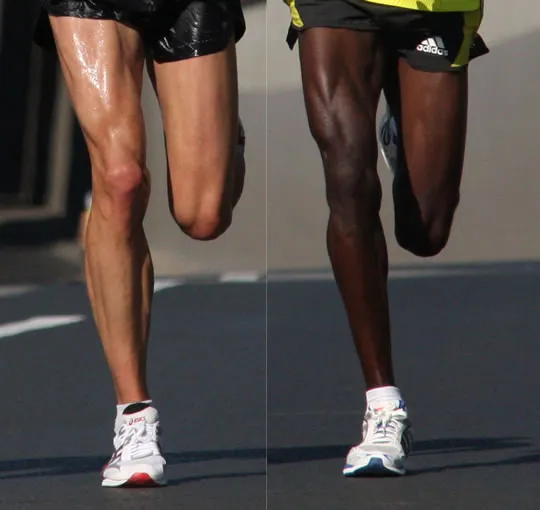 smukłe nogi bieganie długodystansowe