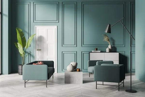 Salon szara podłoga aranżacje style wnętrz