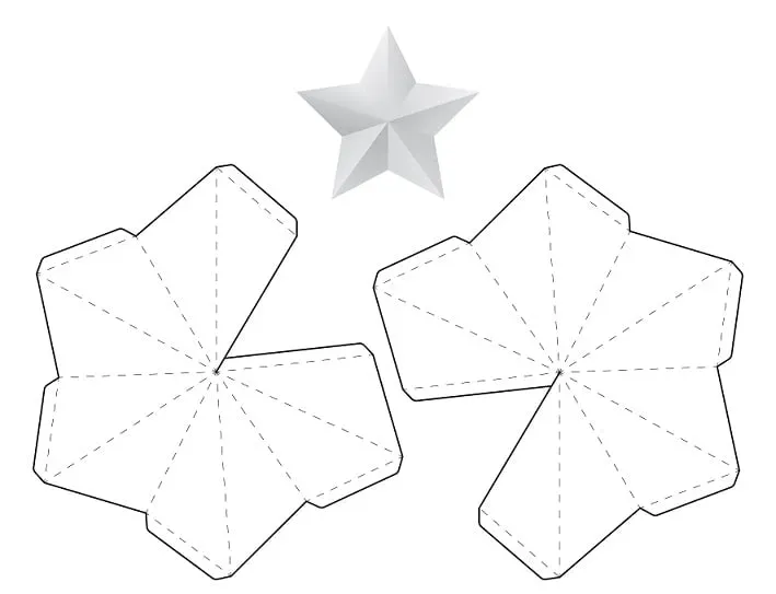 Szablon gwiazdy betlejemskiej 3D do druku