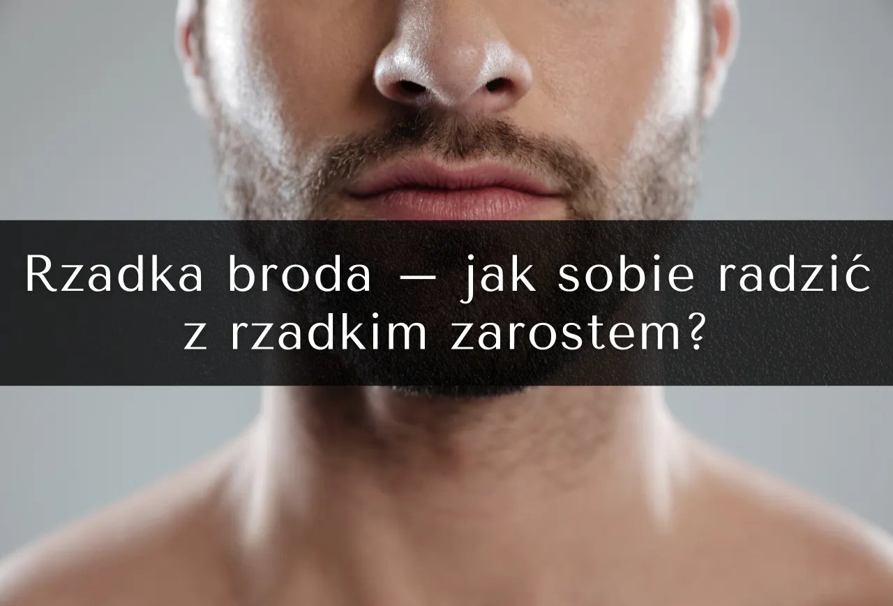 Mężczyzna z rzadkim zarostem zastanawiający się