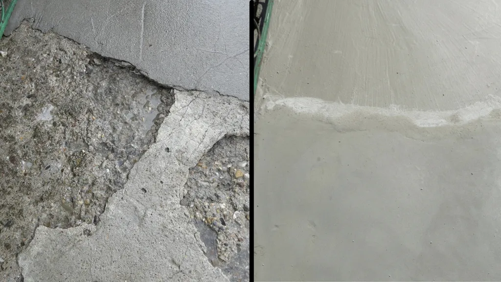 naprawa pęknięć w betonie podjazdu