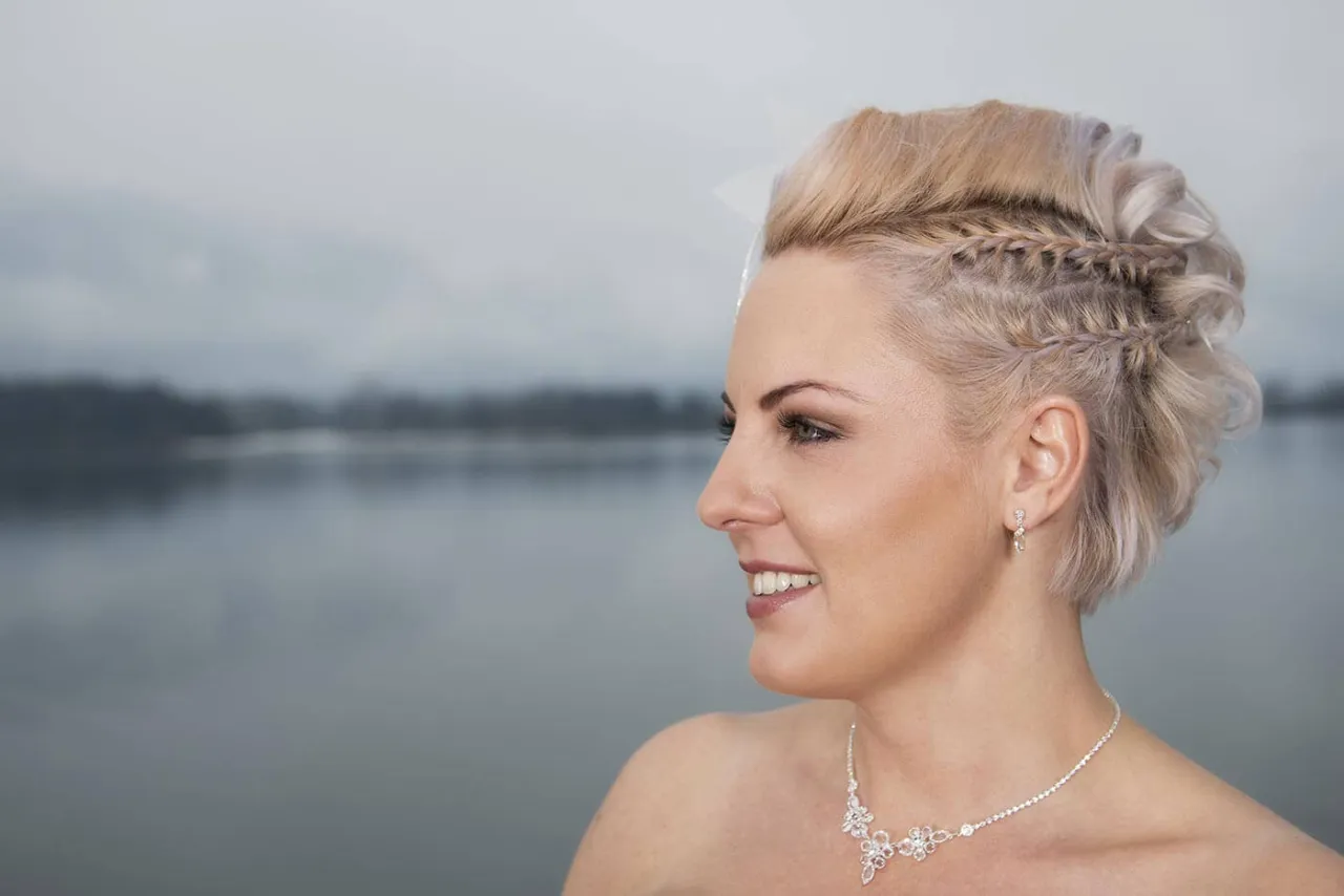 elegante Steckfrisuren kurze Haare Hochzeit