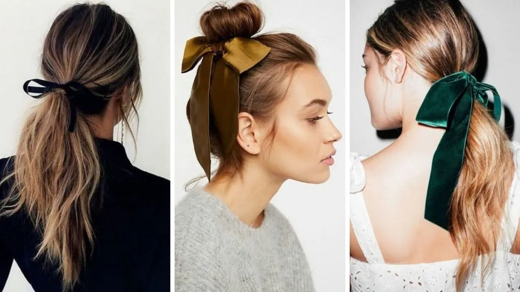 Rodzaje frotek do włosów z kokardą i ogonem