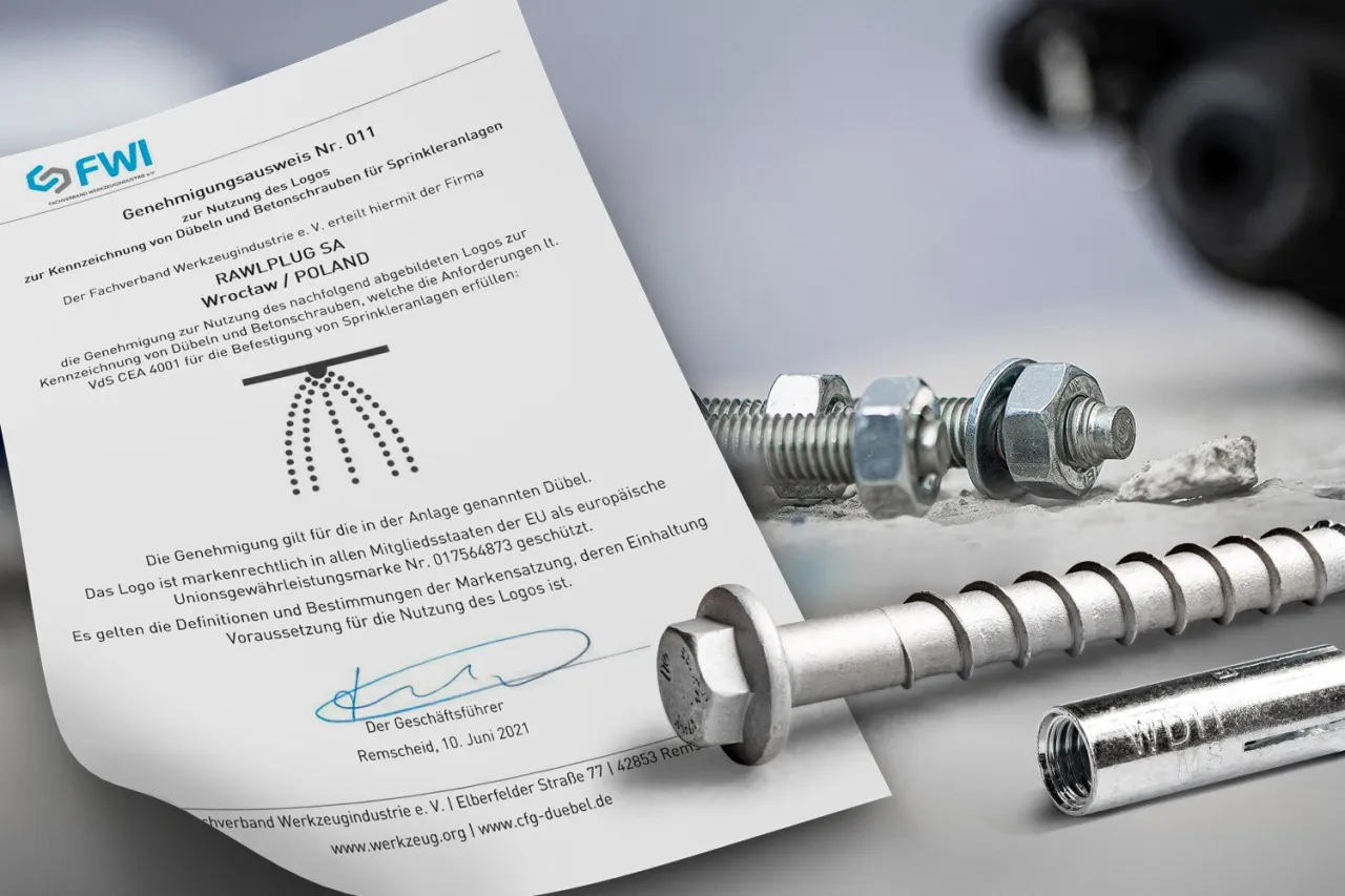 certyfikaty i oznaczenia kotew chemicznych