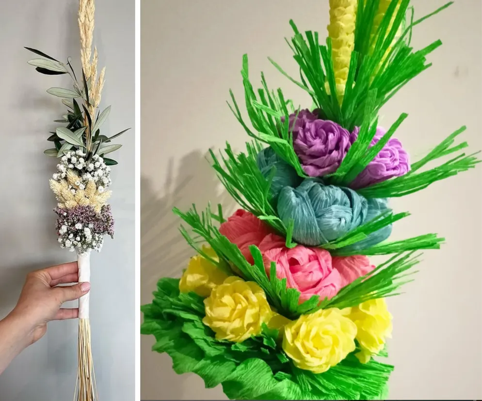 materiały do palmy wielkanocnej diy
