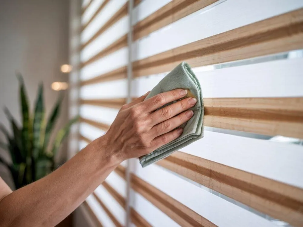 usuwanie plam z rolet dzień noc