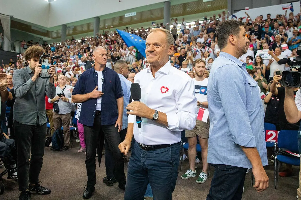 Donald Tusk na spotkaniu z wyborcami
