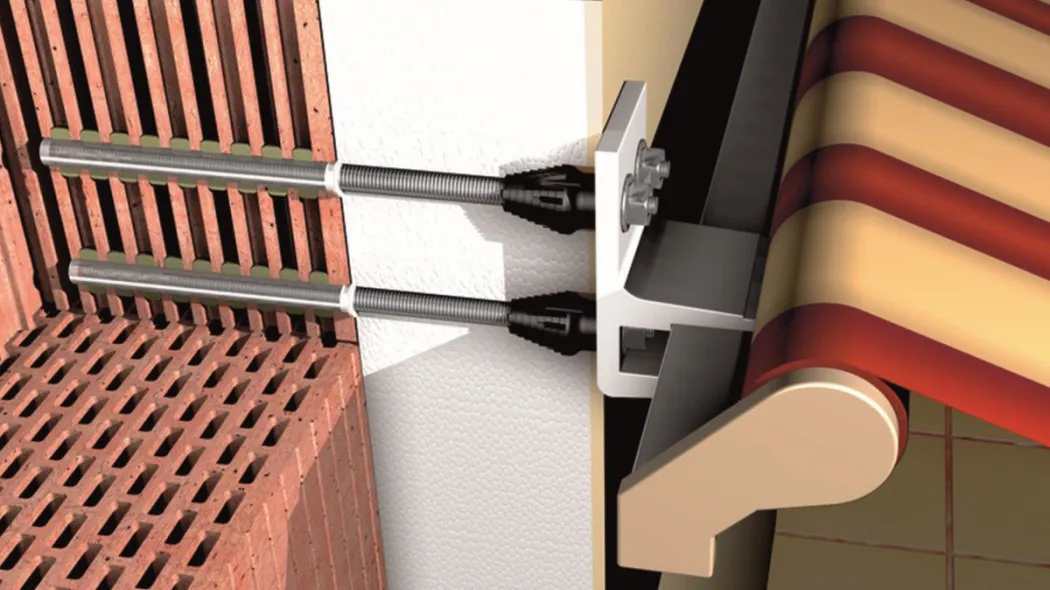 Kotwy dystansowe do montażu przez elewację