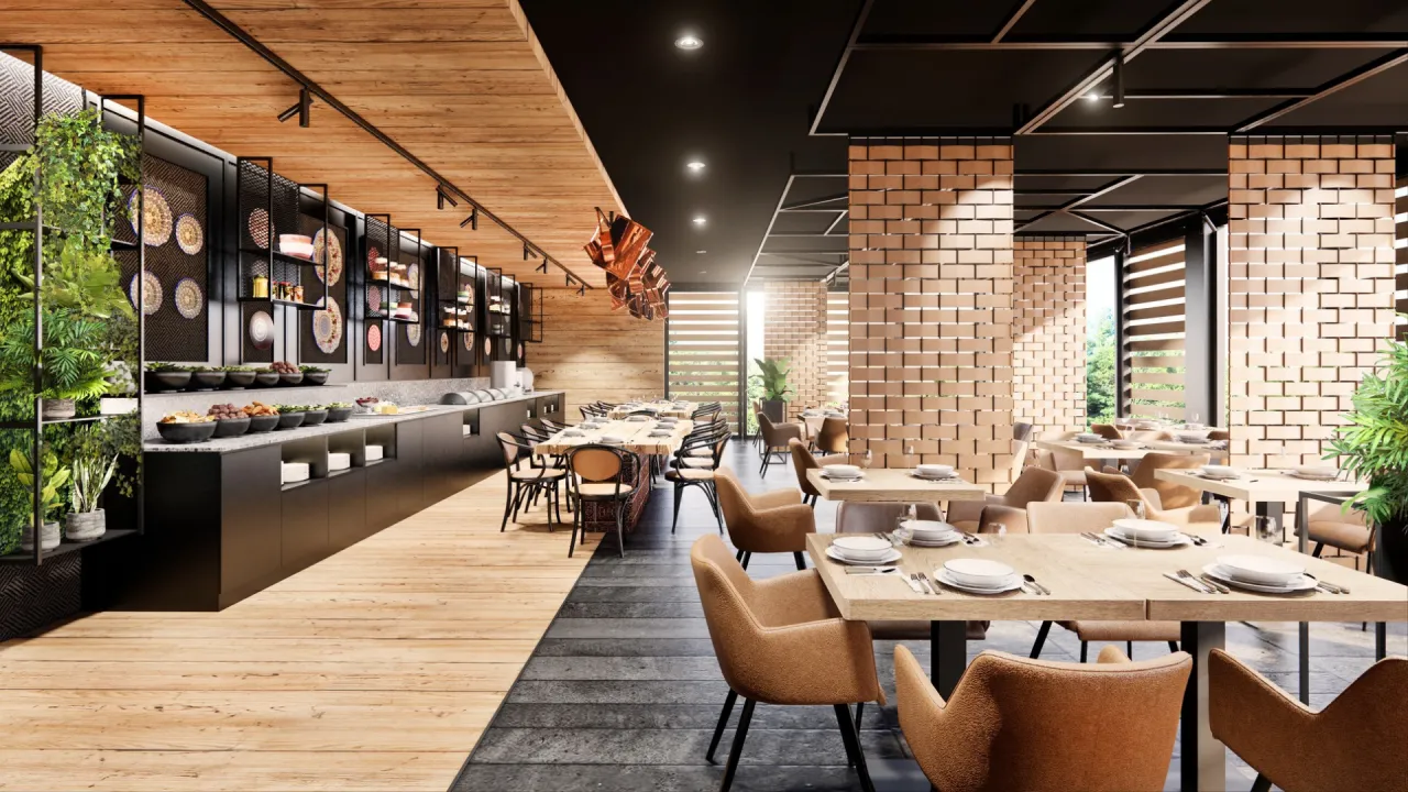 Wnętrze restauracji Szklarska Poręba