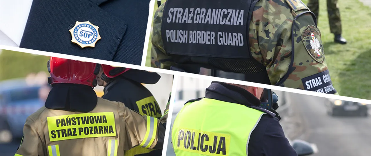 służby mundurowe w Polsce, policjant żołnierz straż graniczna