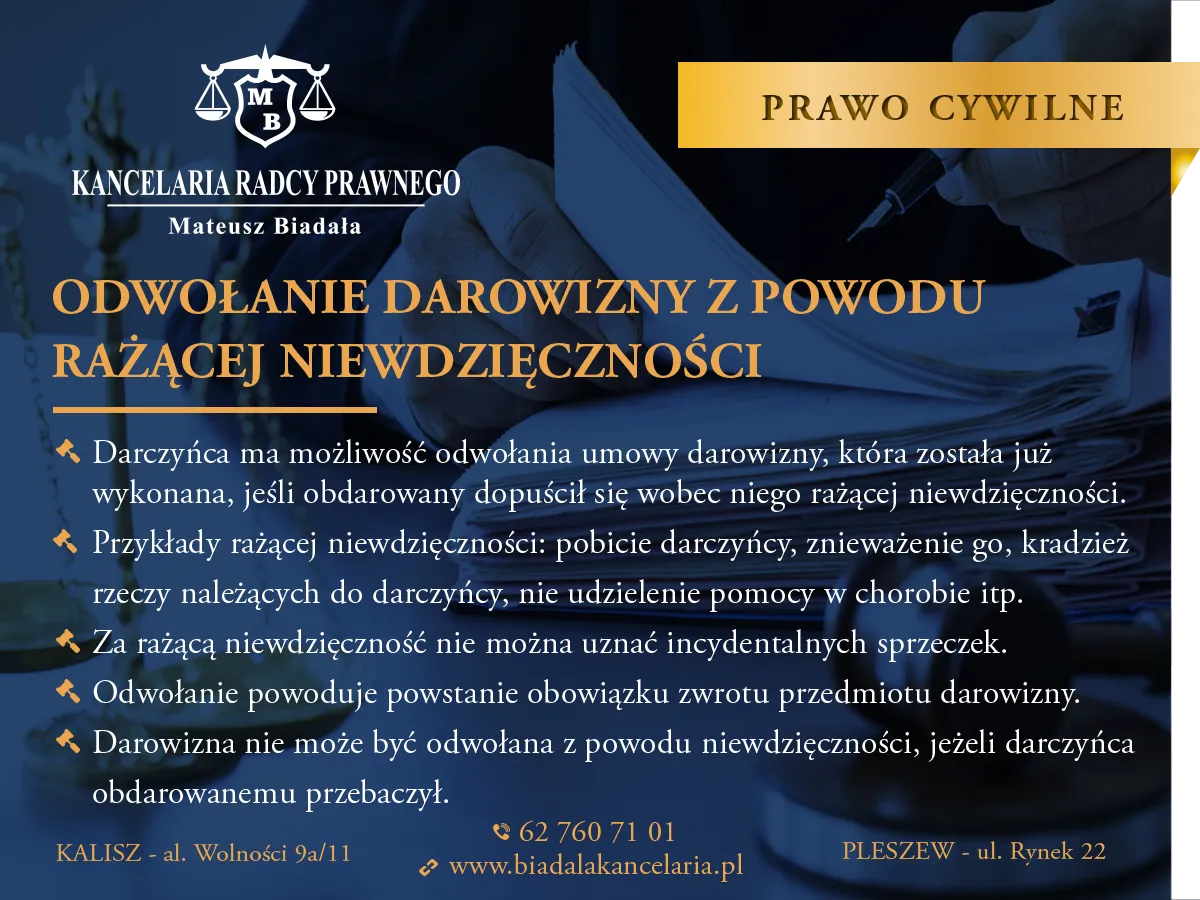 schemat procedura odwołania darowizny mieszkania