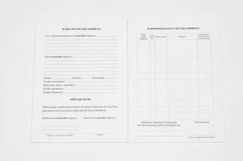 dokumentacja wycieczki szkolnej