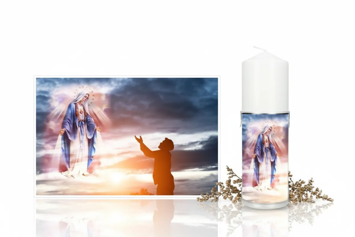 tajemnicza ciemność i świeca