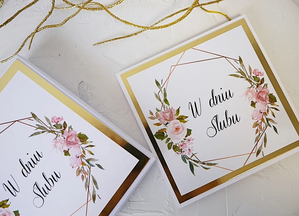 Elegancka koperta ślubna z podpisem