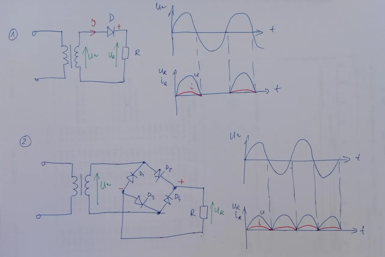 Schemat prostownika Graetza