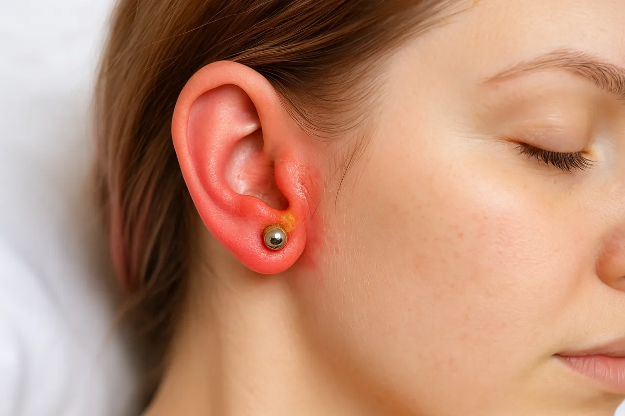 zainfekowany piercing objawy i leczenie