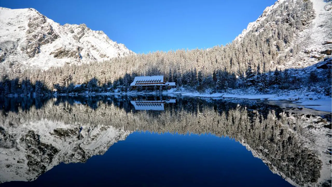 Schronisko Popradzki Staw zima